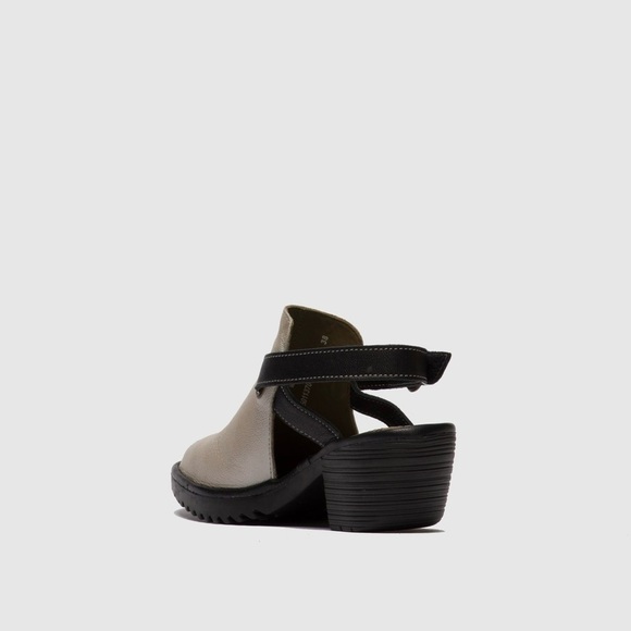 Fly London Wena Silver and Black Slingback Mules Size 41 - Picture 4 of 13